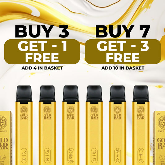 Gold Bar Disposable Vape 600 Puffs 2ml 20mg