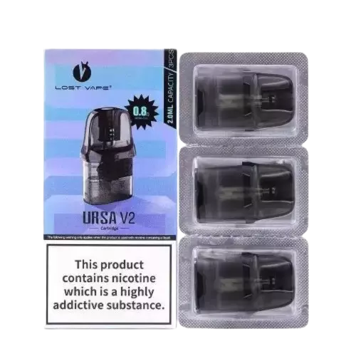 3x URSA V2 Pods 0.80ohm Lost Vape URSA EPOCH Pod Kit 25W 1000mAh