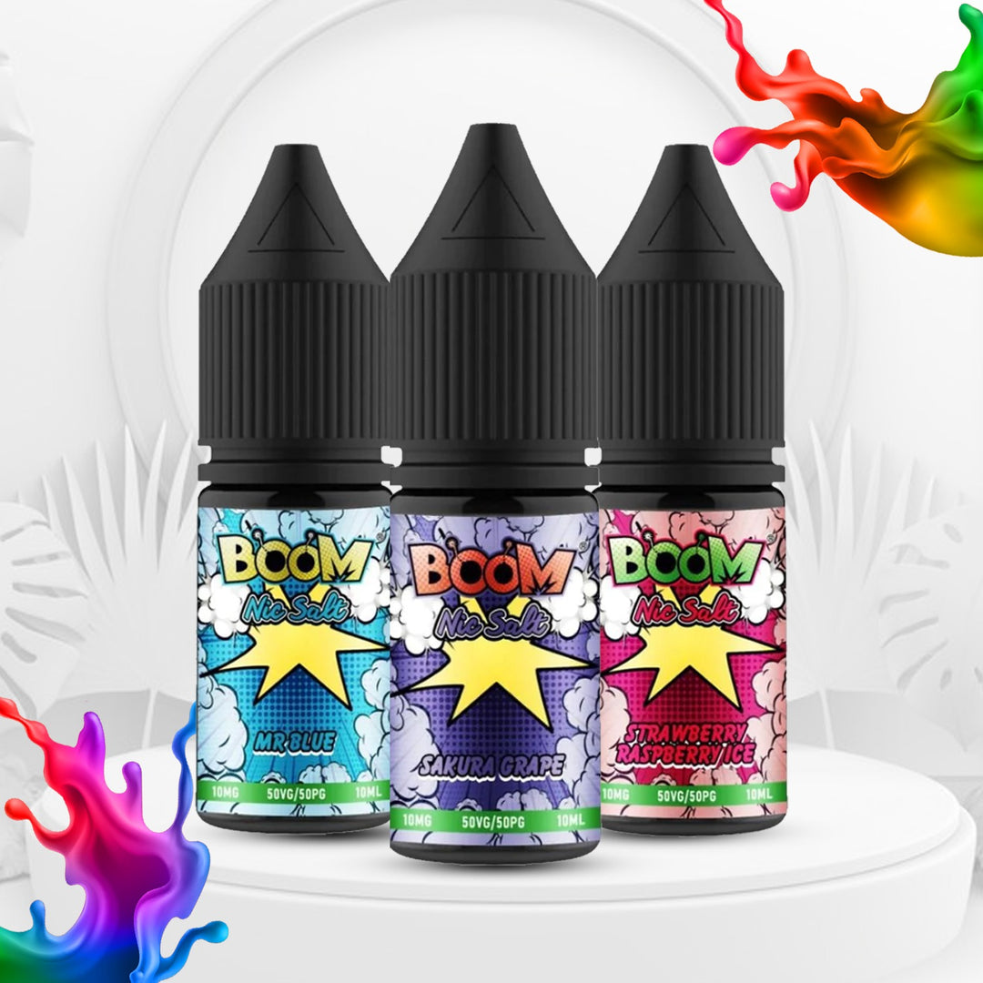 Boom Nic Salt 10ml E Liquid 10mg | 20mg Vape E-Liquid 50/50 VG/PG