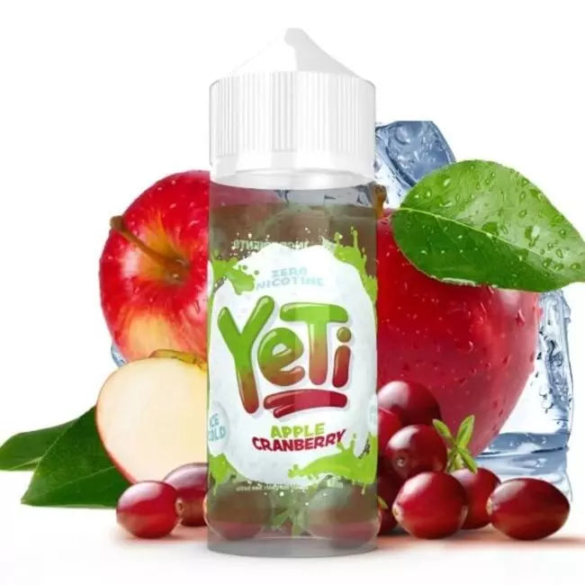 Apple Cranberry YETI 100ML E-Liquid - Fruity Ice Cold Series 70VG/30PG 0mg/ml