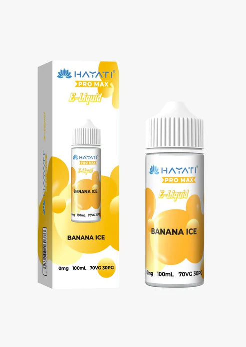 BANANA ICE HAYATI PRO MAX E-LIQUID 100ML NO NICOTINE