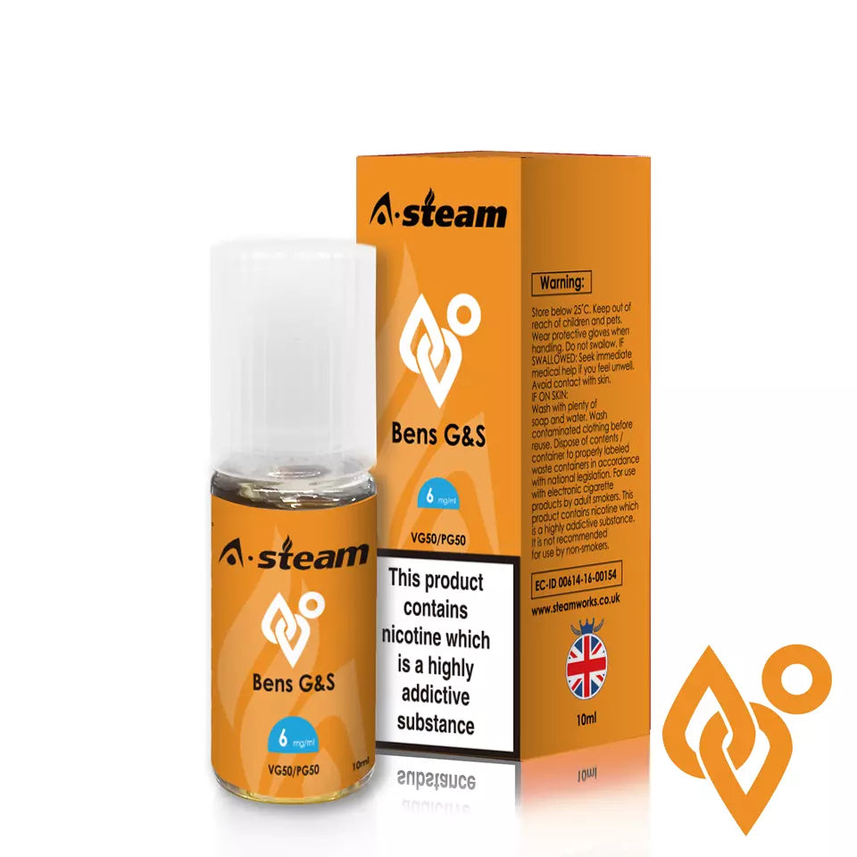 Bens G & S A-Steam 10ml Premium Vape Juice Variety Pack (10x)