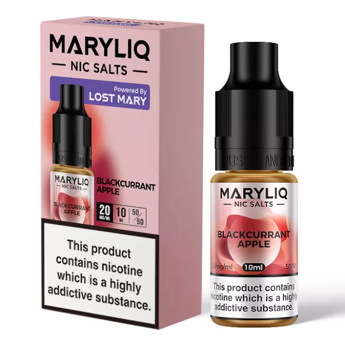 Blackcurrant Apple MARY LIQ by Lost Mary E Liquid - Nic Salt Vape Juice 10ml/20mg/ml