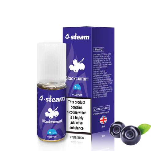 Blackcurrant A-Steam 10ml Premium Vape Juice Variety Pack (10x)