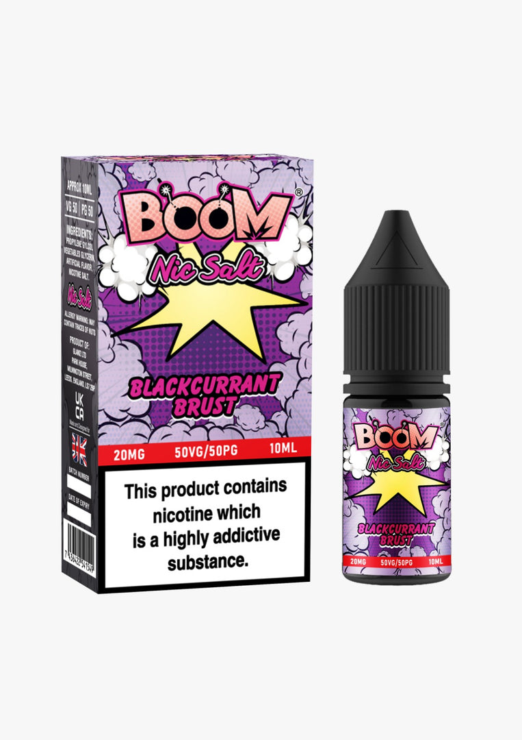 Boom Nic Salt 10ml E Liquid 10mg | 20mg Vape E-Liquid 50/50 VG/PG