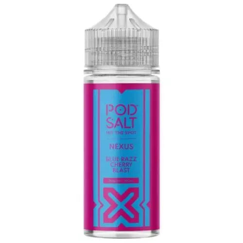 Blue Razz Cherry Blast 100ml Pod Salt Nexus 0mg E Liquid - 70VG/30PG Cloud Chaser