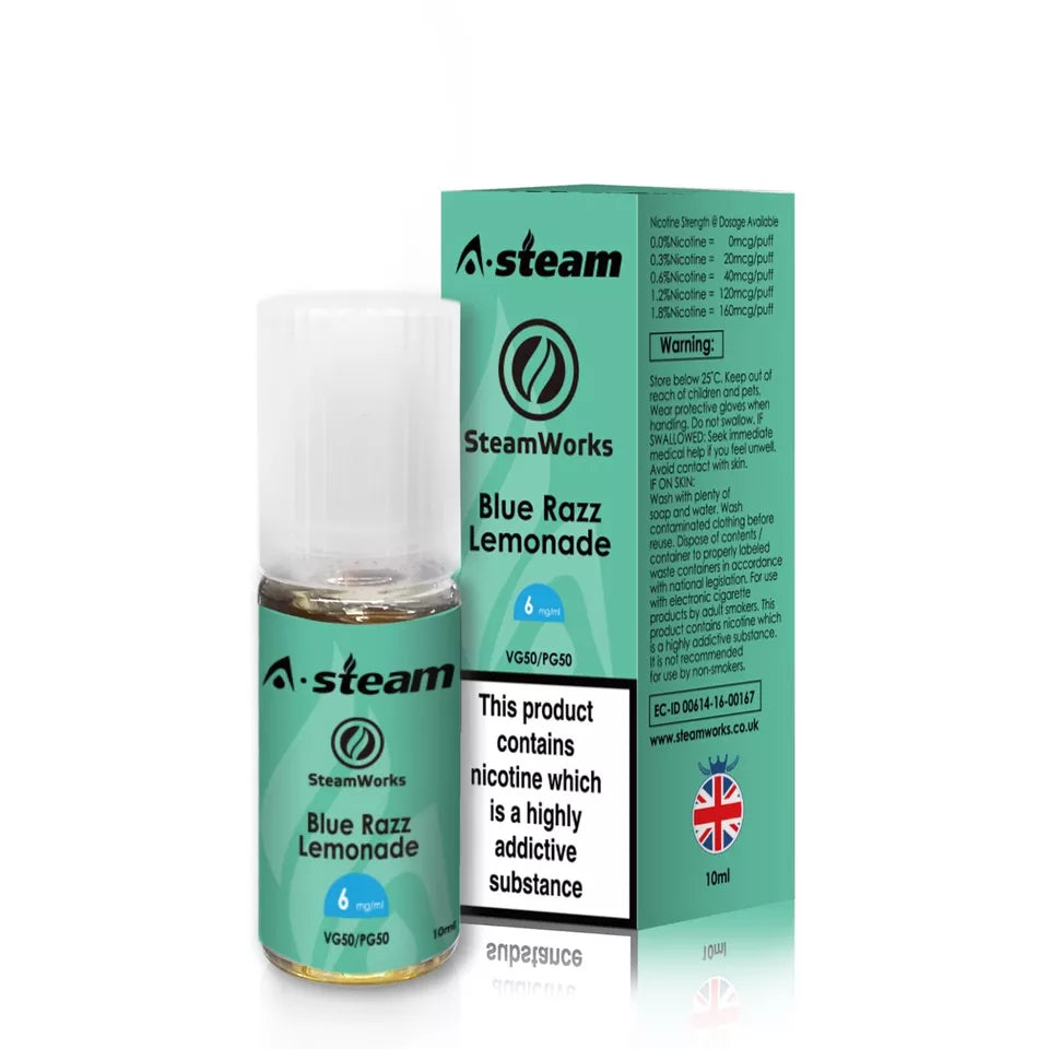 Blue Razz Lemonade A-Steam 10ml Premium Vape Juice Variety Pack (10x)