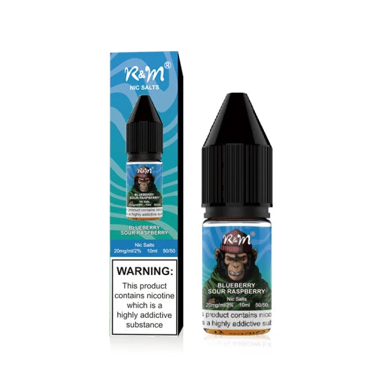 Blue Sour Raspberry R&M Nic Salt E Liquid 10ml - 10mg/20mg