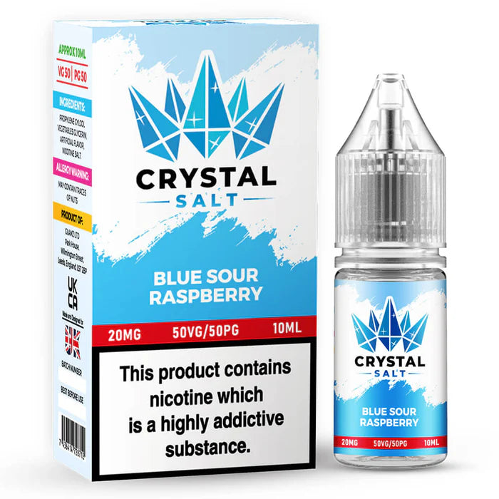 Blue Sour Raspberry Crystal Salt Nic Salt E Liquid - 10ml | 10/20mg | 50/50 VG/PG