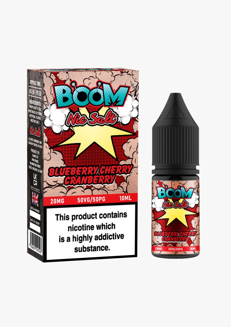 Boom Nic Salt 10ml E Liquid 10mg | 20mg Vape E-Liquid 50/50 VG/PG