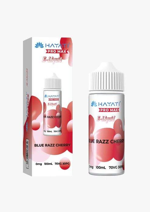 BLUE RAZZ CHERRY HAYATI PRO MAX E-LIQUID 100ML NO NICOTINE