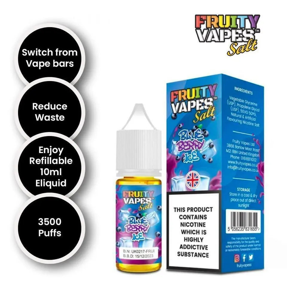 Blueberry Ice Fruity Nic Salt Vape 10mg/20mg - 50/50 VG/PG Juice