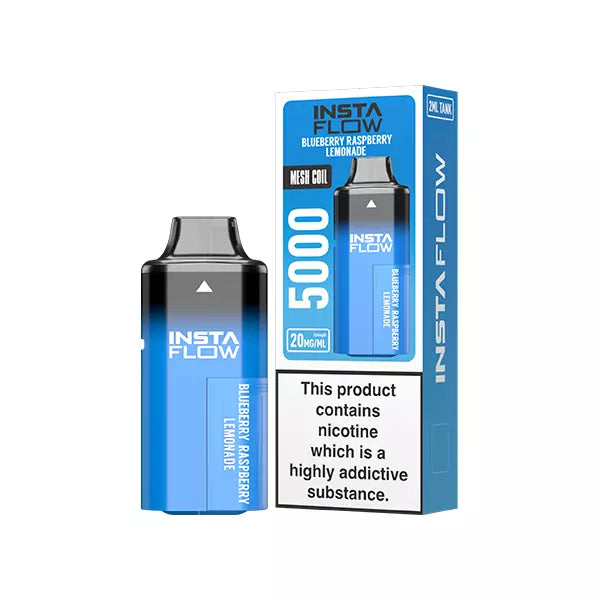 Blueberry Raspberry Lemonade INSTAFLOW 5000 PUFFS Disposable Vape Kit 20mg Nicotine