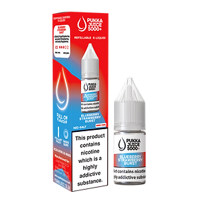 Blueberry Strawberry Burst Pukka Juice 5000+ Nic Salt E-Liquid - 10ml, 10mg/20mg, Pack of 10