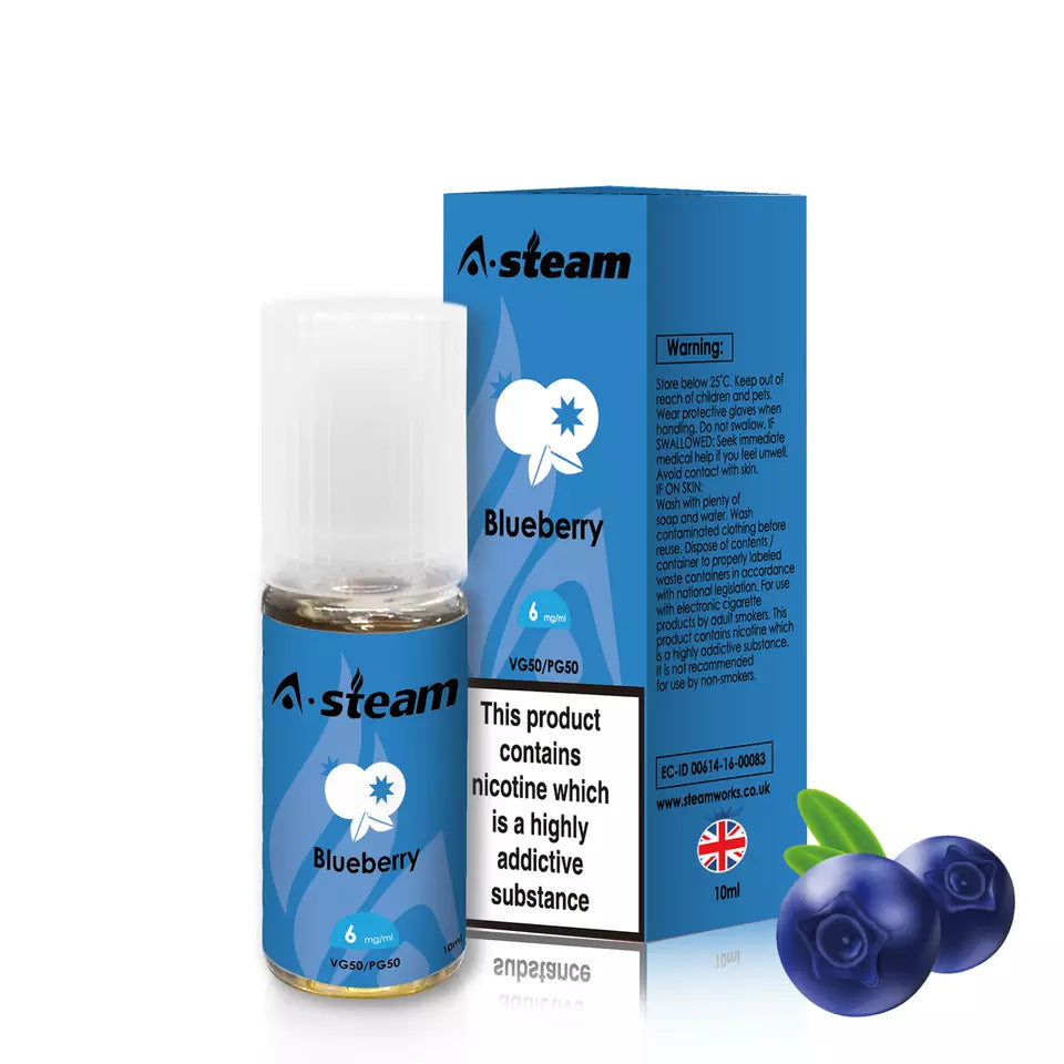 Blueberry A-Steam 10ml Premium Vape Juice Variety Pack (10x)