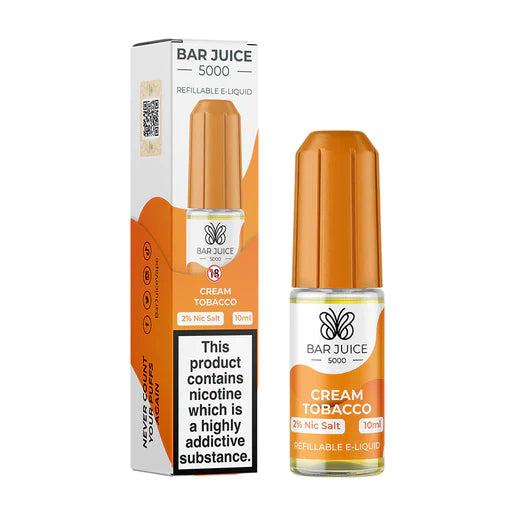 Bar Juice 5000 Cream Tobacco Nic Salt Vape juice 10ml