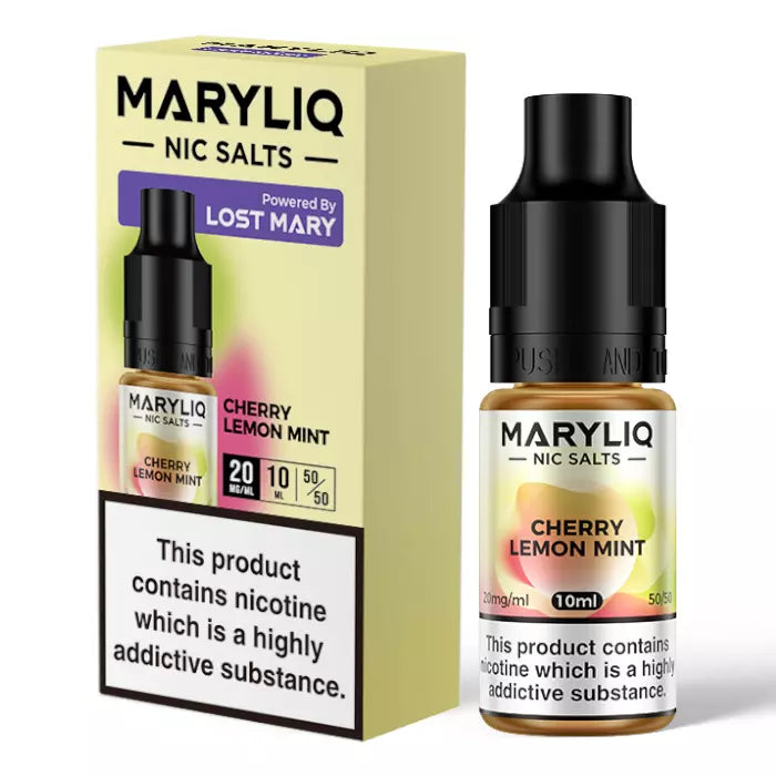 Cherry Lemon Mint MARYLIQ Nic Salt E-Liquid 20mg 50/50 VG/PG - 10ml TPD Compliant