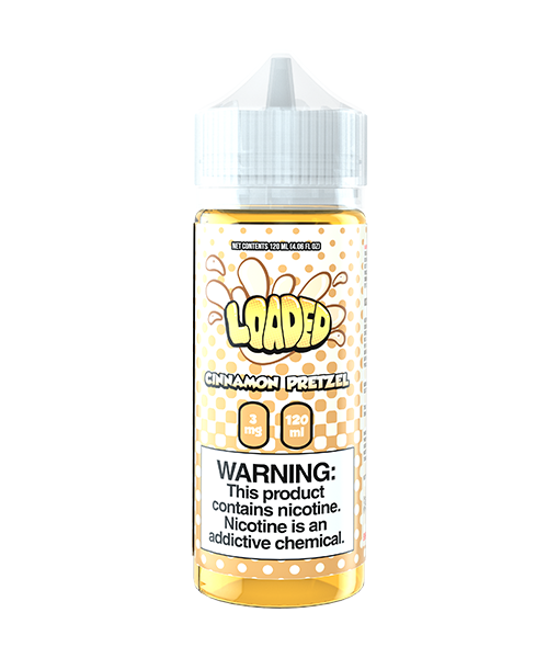 Cinnamon Pretzel Loaded E-Liquid 120ml - Apple Fritter, Lemon Bar, Melon Milkshake