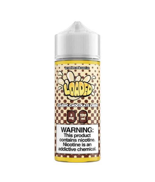 Classic Chocolate Crepe Loaded E-Liquid 120ml - Apple Fritter, Lemon Bar, Melon Milkshake