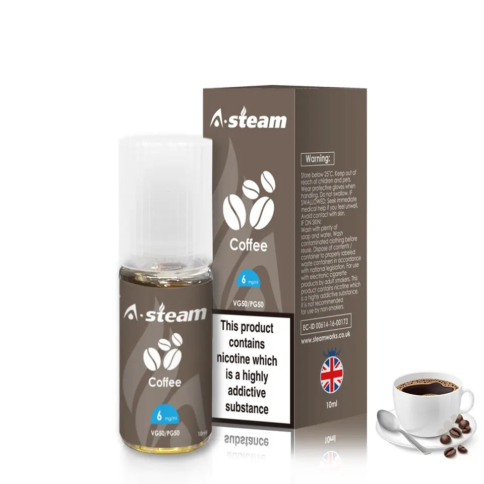 Coffee A-Steam 10ml Premium Vape Juice Variety Pack (10x)