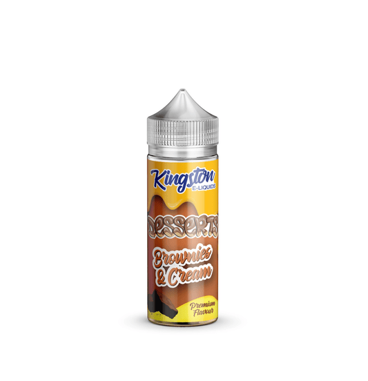 Dessert - Brownie & Cream Kingston 100ml Nicotine Free 0mg E Liquid VAPE Juice