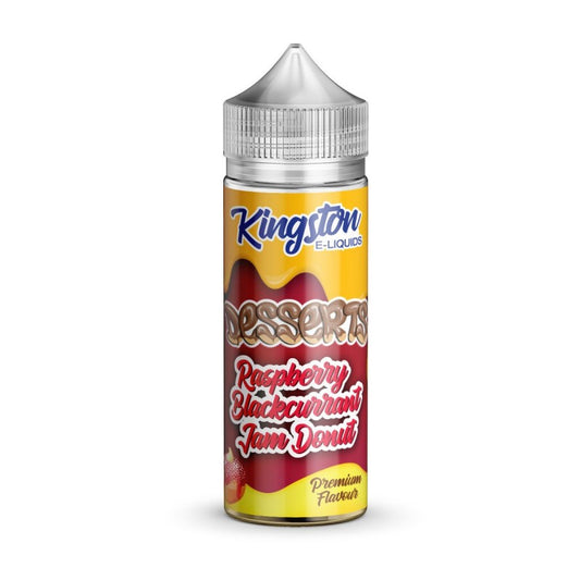 Dessert - Raspberry Blackcurrant Jam Donut Kingston 100ml Nicotine Free 0mg E Liquid VAPE Juice