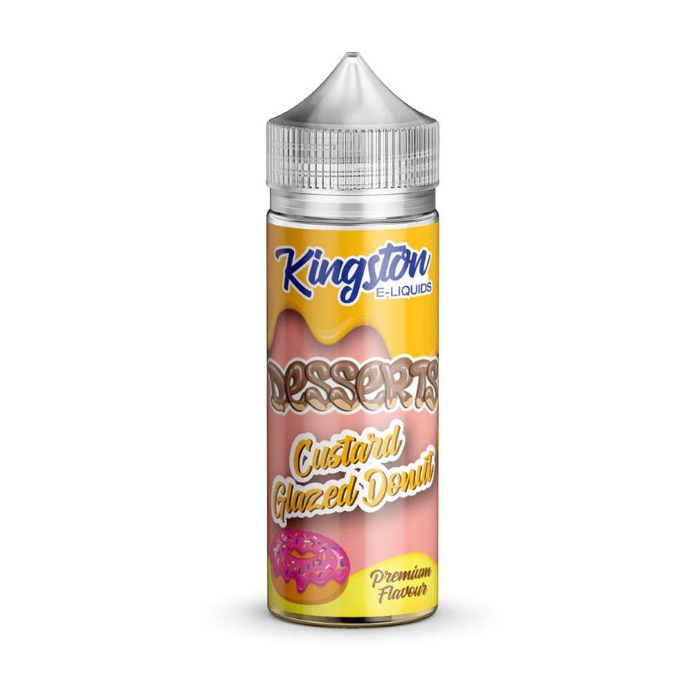 Dessert - Custard Glazed Donut Kingston 100ml Nicotine Free 0mg E Liquid VAPE Juice