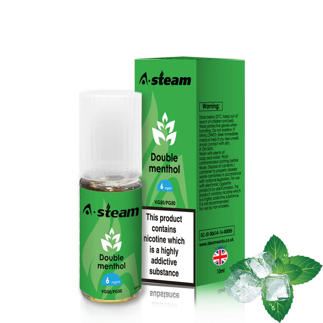 Double Menthol A-Steam 10ml Premium Vape Juice Variety Pack (10x)