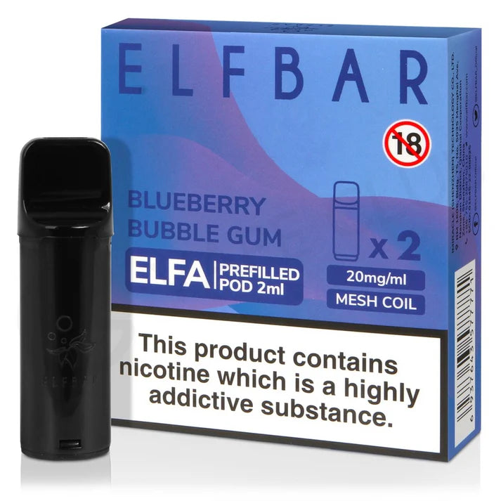 BLUEBERRY BUBBLE GUM ELF BAR ELFA PREFILLED POD