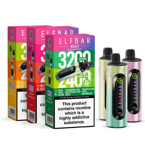 Elf Bar 4-in-1 Vape 3200 Puffs | BIG Disposable Pod Kit