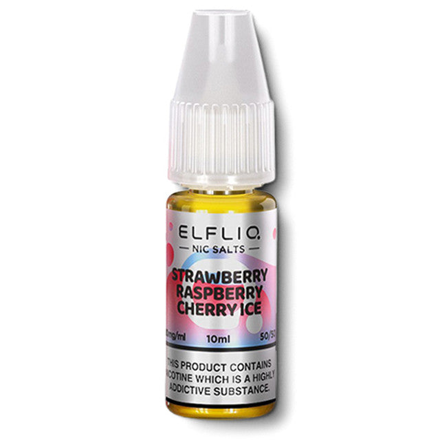 ELFBAR ElfLiq Nic Salts - Strawberry Raspberry Cherry Ice - 10ml