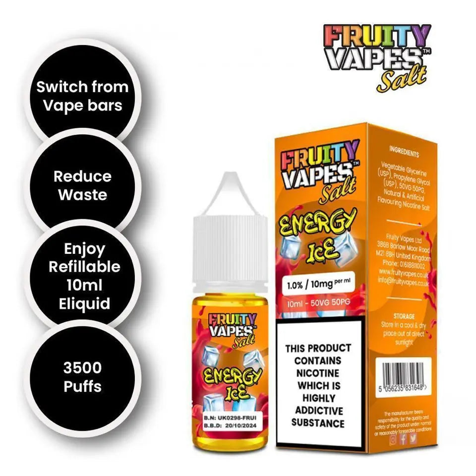 Energy Ice Fruity Nic Salt Vape 10mg/20mg - 50/50 VG/PG Juice