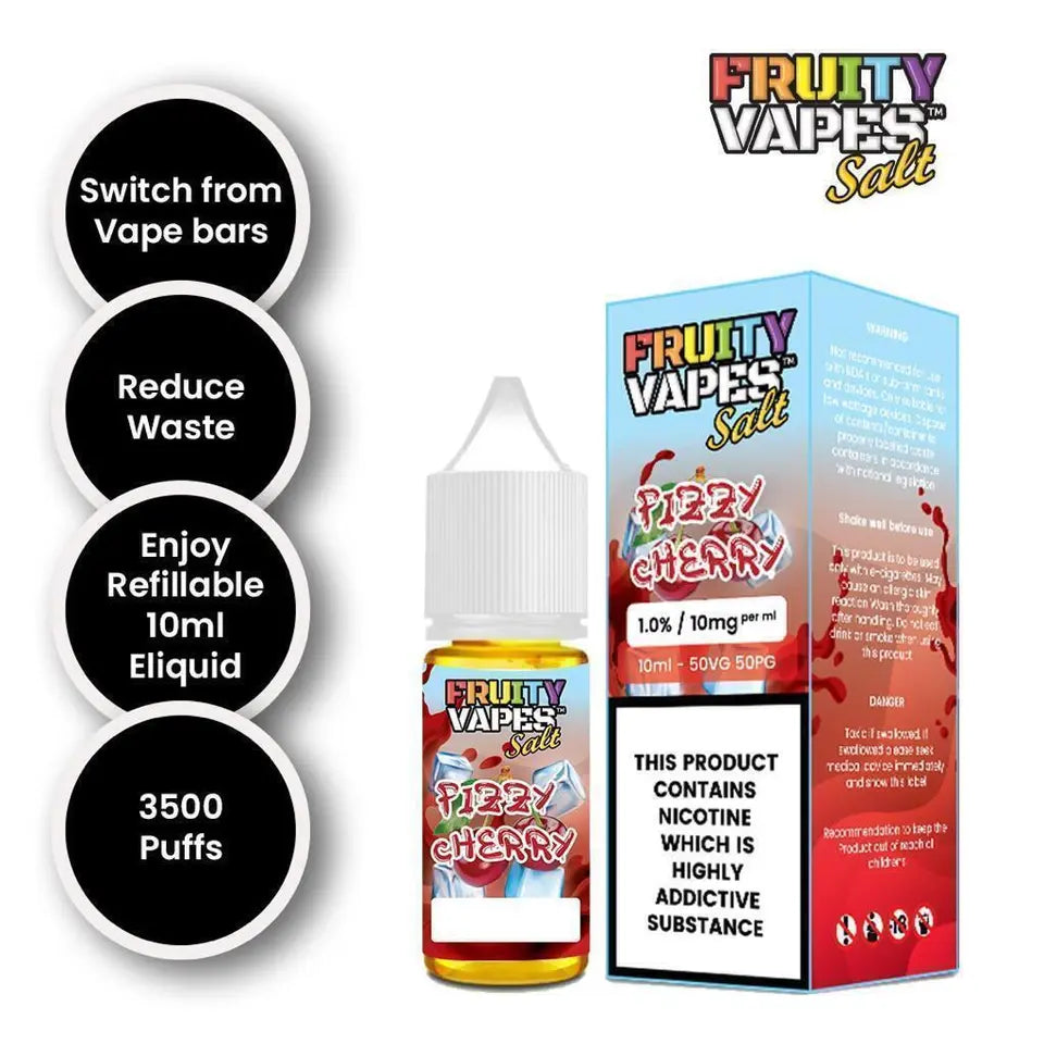 Fizzy Cherry Fruity Nic Salt Vape 10mg/20mg - 50/50 VG/PG Juice