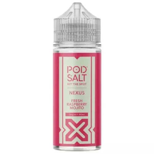 Fresh Raspberry Mojito 100ml Pod Salt Nexus 0mg E Liquid - 70VG/30PG Cloud Chaser