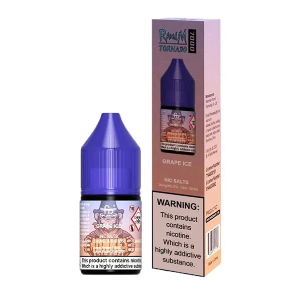 Grape Ice R&M Nic Salt E Liquid 10ml - 10mg/20mg