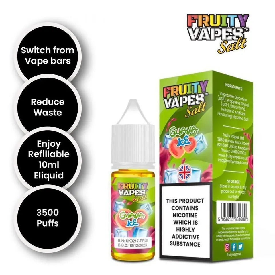 Guava Ice Fruity Nic Salt Vape 10mg/20mg - 50/50 VG/PG Juice