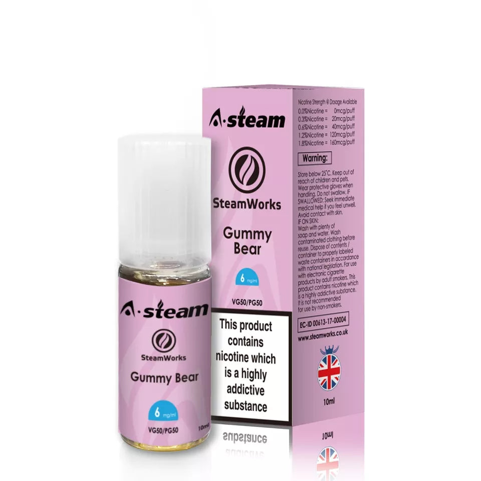 Gummy Bear A-Steam 10ml Premium Vape Juice Variety Pack (10x)