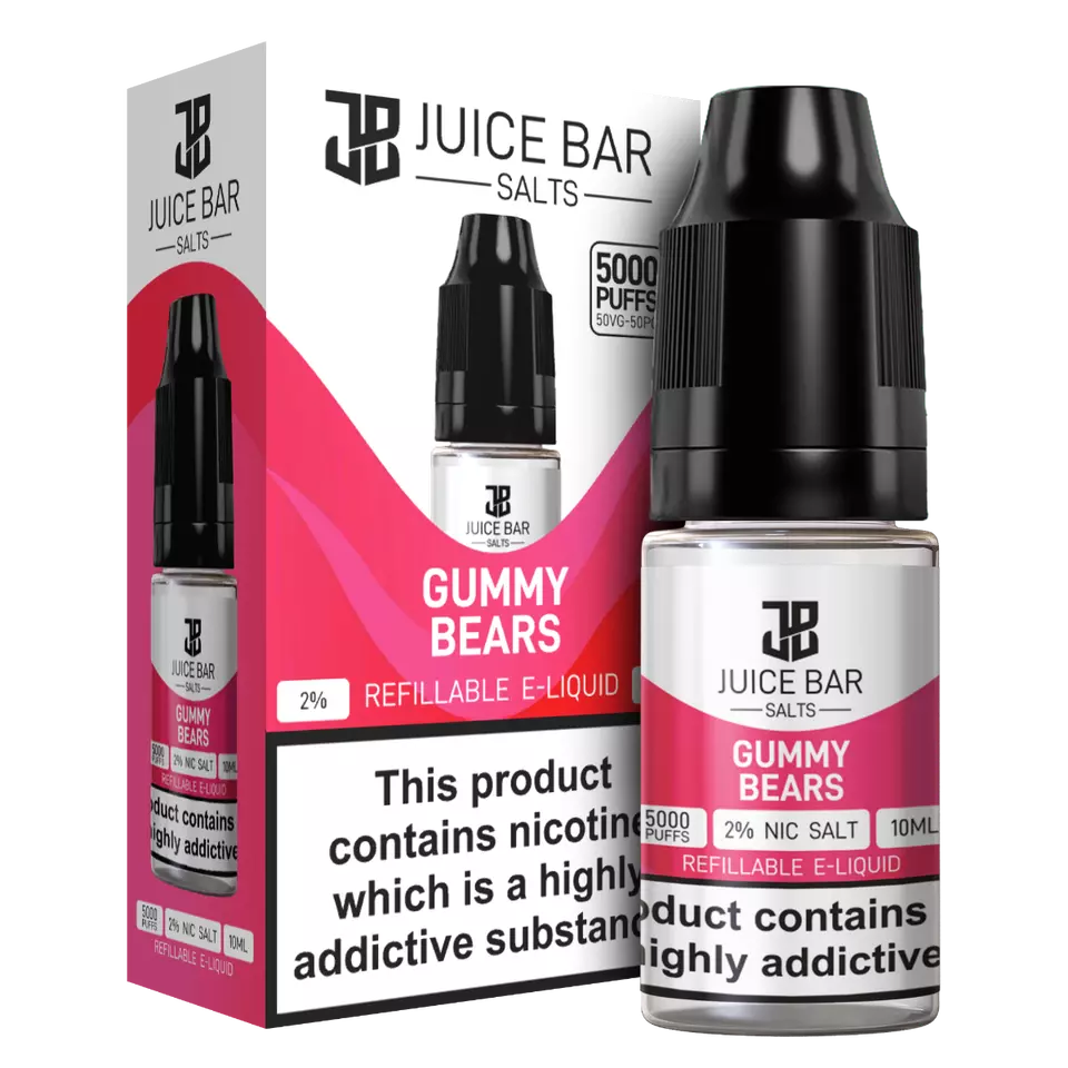 Gummy Bears Juice Bar 5000 Nic Salt E-Liquid 10ml, 10mg/20mg