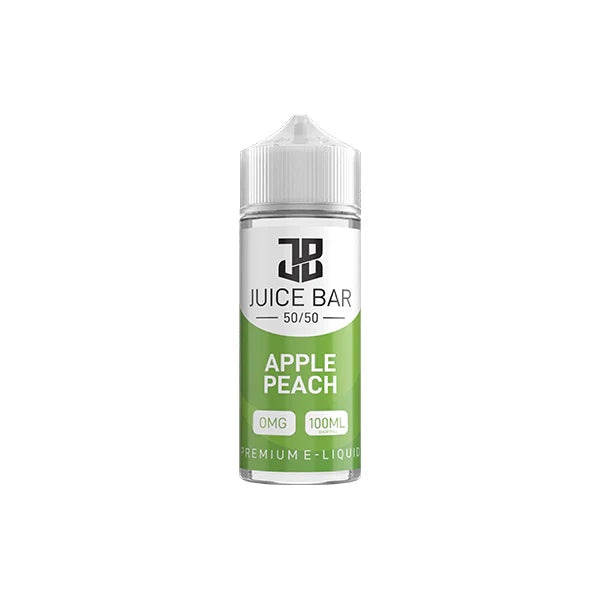 Juice Bar 50/50 E-Liquid 100ml Vape Juice - Zero mg (0mg), 50VG/50PG, All Flavours