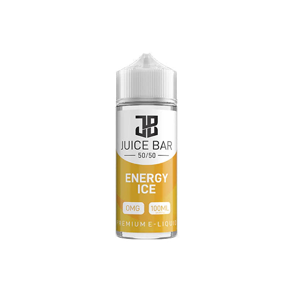 Juice Bar 50/50 E-Liquid 100ml Vape Juice - Zero mg (0mg), 50VG/50PG, All Flavours