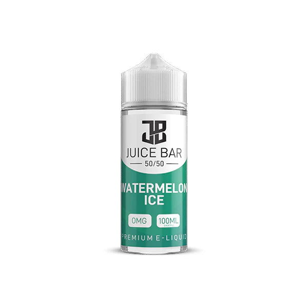 Juice Bar 50/50 E-Liquid 100ml Vape Juice - Zero mg (0mg), 50VG/50PG, All Flavours