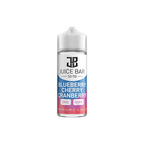 Juice Bar 50/50 E-Liquid 100ml Vape Juice - Zero mg (0mg), 50VG/50PG, All Flavours