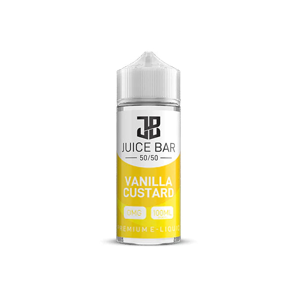 Juice Bar 50/50 E-Liquid 100ml Vape Juice - Zero mg (0mg), 50VG/50PG, All Flavours