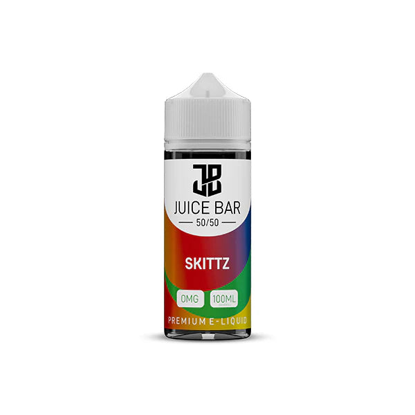 Juice Bar 50/50 E-Liquid 100ml Vape Juice - Zero mg (0mg), 50VG/50PG, All Flavours