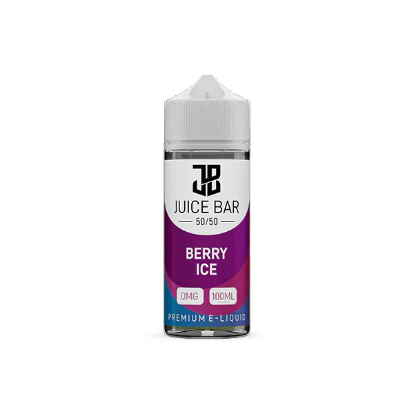 Juice Bar 50/50 E-Liquid 100ml Vape Juice - Zero mg (0mg), 50VG/50PG, All Flavours