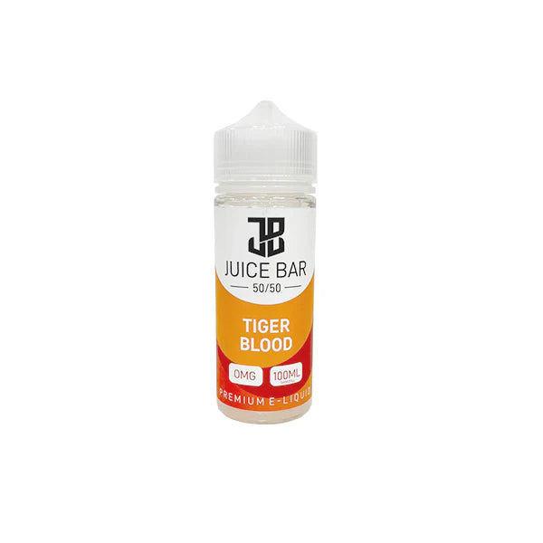 Juice Bar 50/50 E-Liquid 100ml Vape Juice - Zero mg (0mg), 50VG/50PG, All Flavours