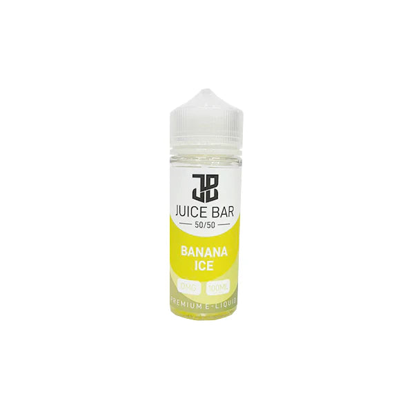 Juice Bar 50/50 E-Liquid 100ml Vape Juice - Zero mg (0mg), 50VG/50PG, All Flavours