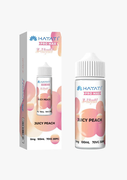 JUICY PEACH HAYATI PRO MAX E-LIQUID 100ML NO NICOTINE