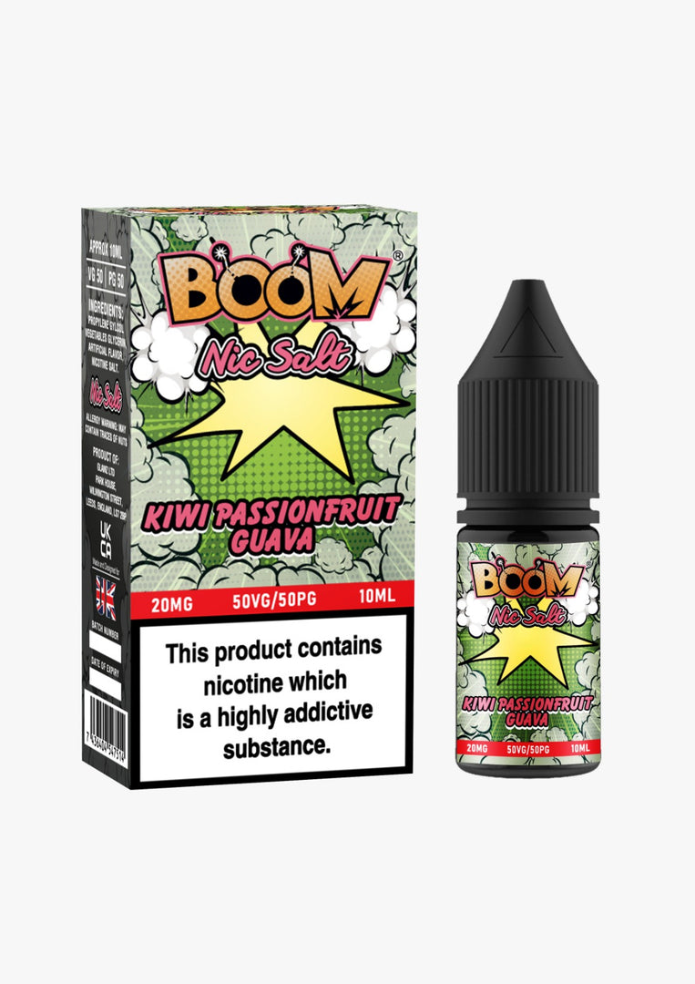 Boom Nic Salt 10ml E Liquid 10mg | 20mg Vape E-Liquid 50/50 VG/PG