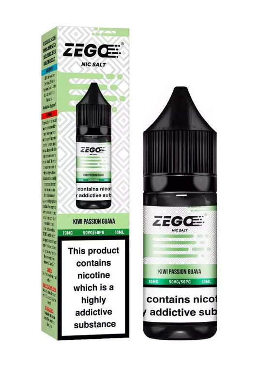 Kiwi Passion Fruit Guava Zego Nic Salt 10ml E-Liquid 10mg/20mg